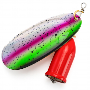 Блесна Big Salmon Limited Edition 60гр цв.красный / зеленый, фиолетовый, серебро (ручной работы)