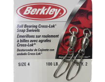 Карабин с вертлюгом на подшипнике Berkley Ball Bearing Cross-Lok Snap Swivels #4 (100lb)